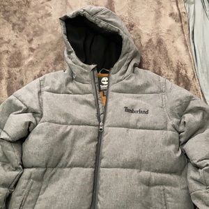 Boys size 10/12 used timberland winter coat